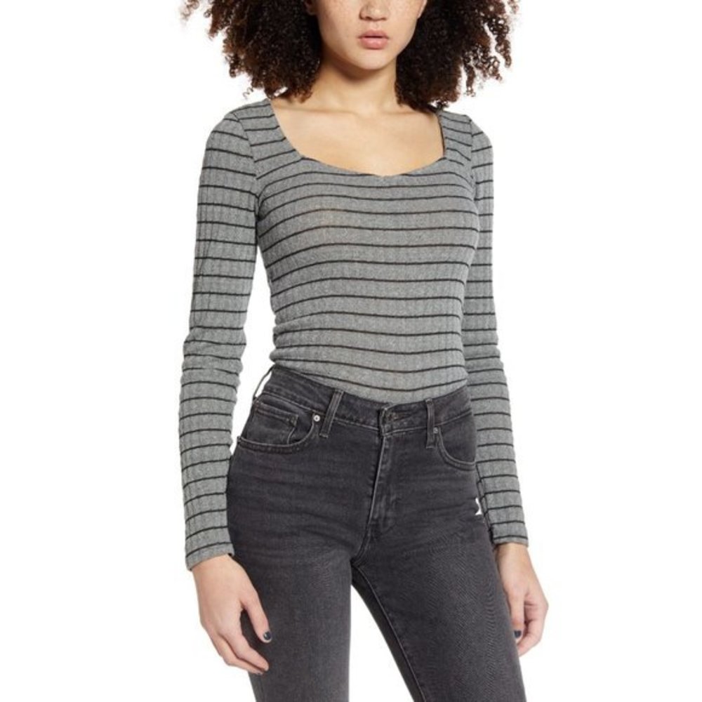 Project Social T Kimora Sweetheart Knit Top - Medium